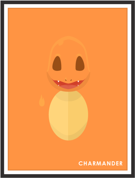 Charmander By Remi Milleret Millimade - Pokemon Poster Minimal (500x667)