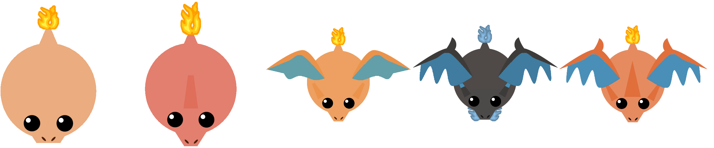 Artisticcharmander - Mope Io Pokemon Animals (2500x500)