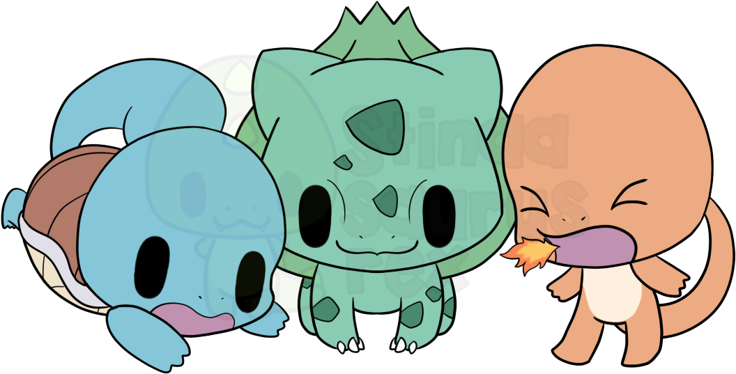 13 Sep - Bulbasaur Squirtle Y Charmander Chibi.