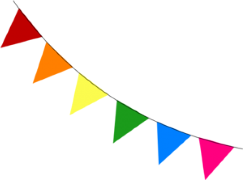 Multi Coloured Bunting Paper - Rainbow Bunting Clipart (500x500)
