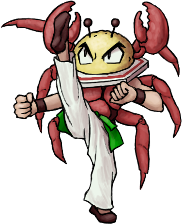 Crab Fried Ricer By Racieb - Fighting Foodons (500x500)