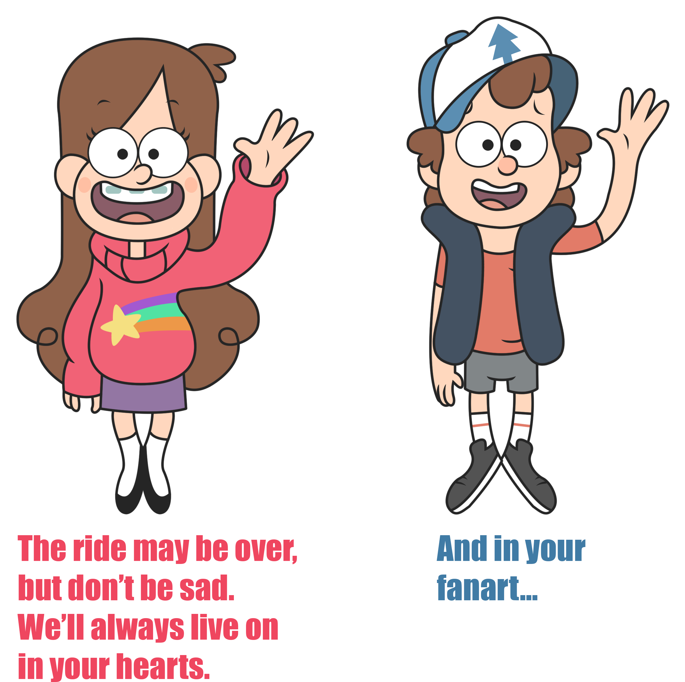 The Ride May Be Over But Don't Be Sad - Star Vs The Forces Of Evil And Gravity Falls (2556x2382)
