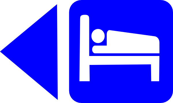 How To Set Use Bed Sign Blue Svg Vector - Bed Sign (600x357)