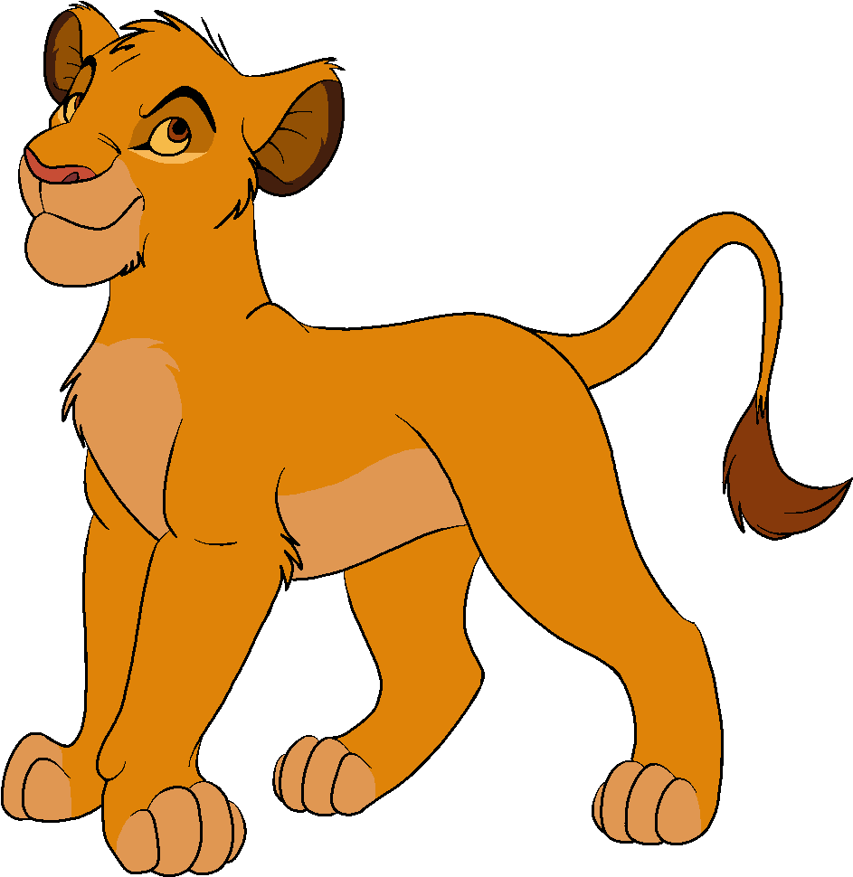 Simba Looking For Critique - Cartoon (970x1026)