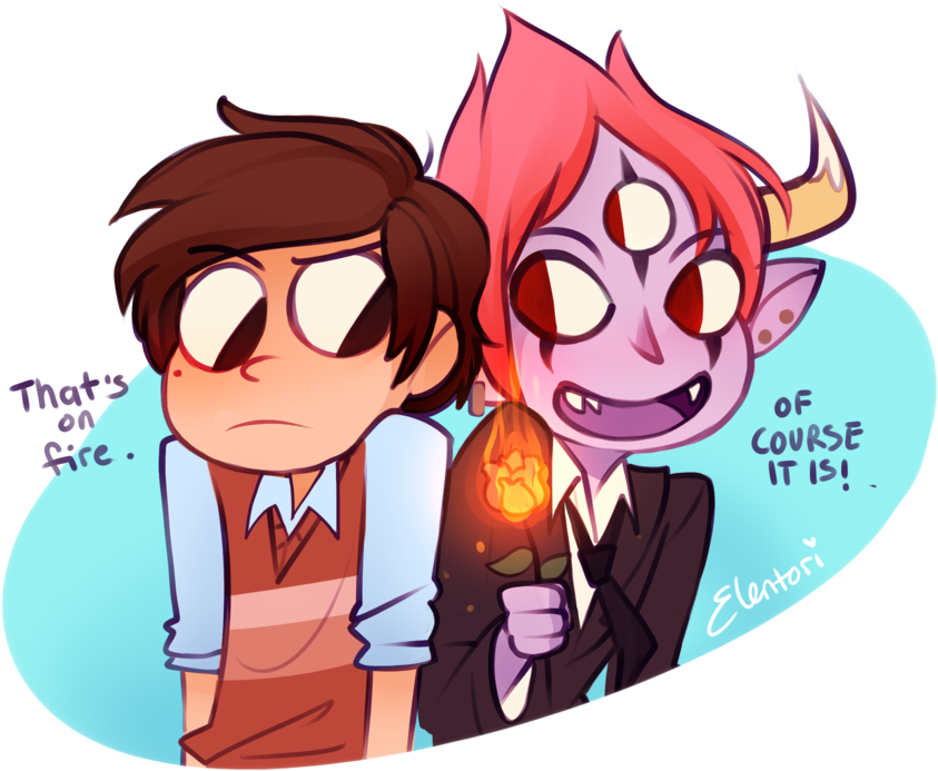 Arrival-layne 992 41 Hearts On Fire By Elentori - Star Vs The Forces Of Evil Marco Gay (900x720)