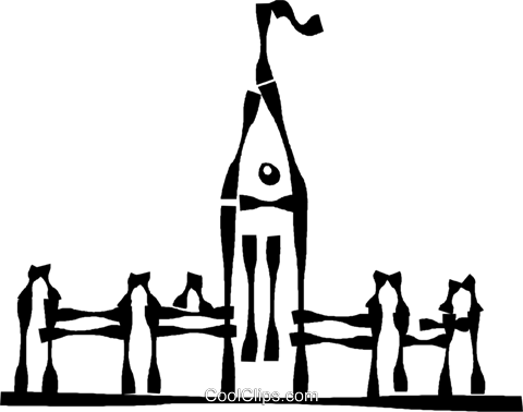 Parliament Buildings Royalty Free Vector Clip Art Illustration - Silhouette (480x378)