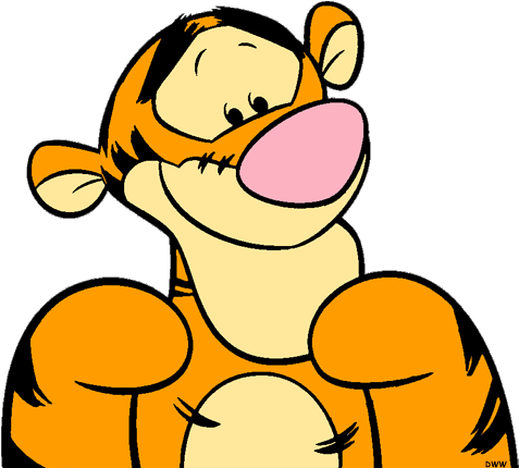 Winnie Pooh Tigger Face Clipart - Winnie The Pooh Tigger Face (500x444)