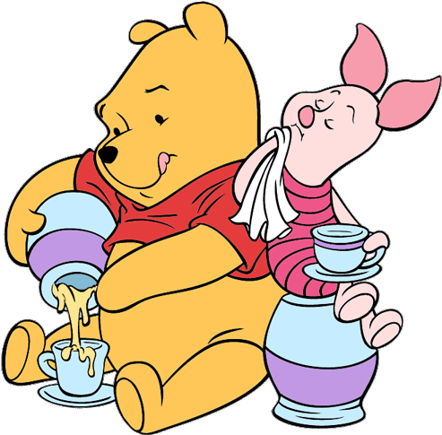 Explore Pooh Bear, Winnie The Pooh, And More - Winnie The Pooh Piglet Honey (500x506)