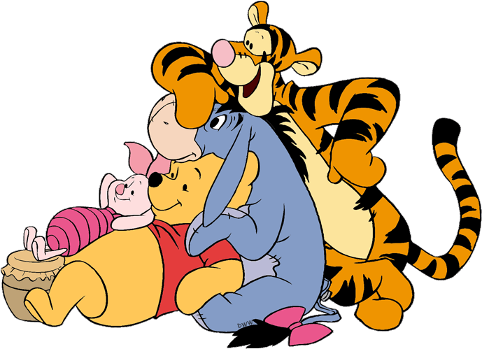 Baby Winnie The Pooh Clipart - Winnie The Pooh Piglet Tigger Eeyore (700x513)