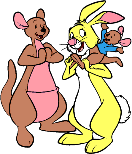 Rabbit Clipart Tigger - Winnie The Pooh Rabbit And Roo (450x532)