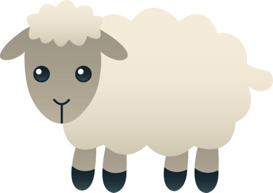 Sheep Clipart Transparent Background - Transparent Background Sheep Clipart (550x388)
