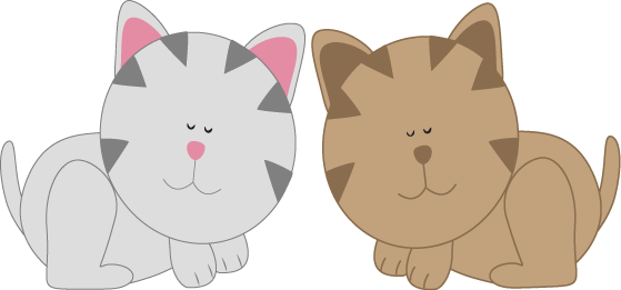Sleeping Kittens - Two Little Kittens Clipart (559x261)