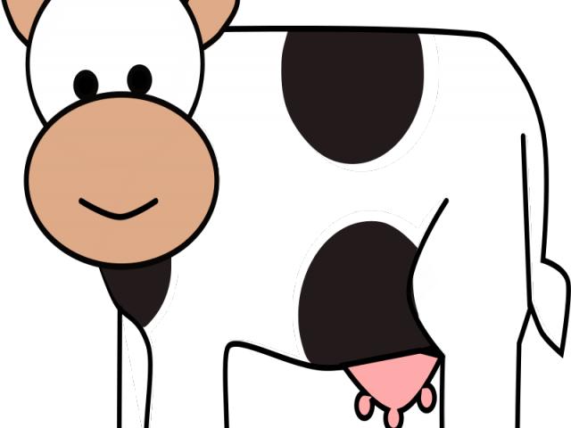Free Cow Clipart - Kundenspezifischer Textmagnet Der Kuhillustration Quadratischer (640x480)