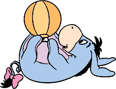 Baby Pooh Clipart - Winnie The Pooh Baby Eeyore (501x391)