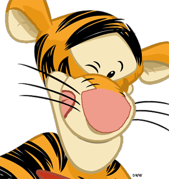 My First Blog Par To Follow One S Nose M9oy5h Clipart - Tigger Winnie The Pooh Cara (341x362)