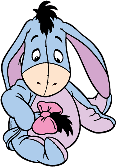 Tail Clipart Winnie The Pooh Eeyore - Winnie The Pooh Baby Eeyore (400x544)