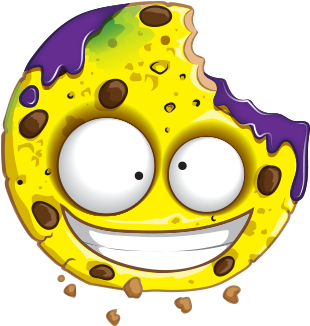 Cheese Pizza Coloring Page For Kids - Grossery Gang Pukey Cookie (381x364)