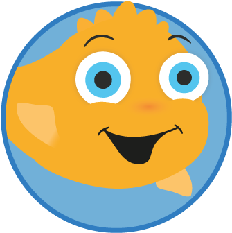 He's A Bashful Yet Excitable Orange Blowfish Who Help - Smiley (360x360)