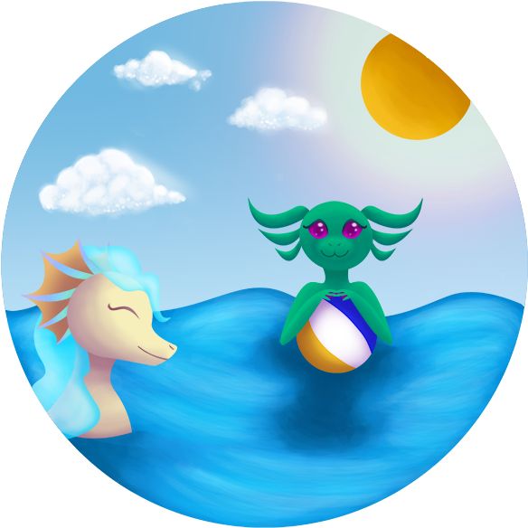 These Two Were Playing With A Beach Ball In The Ocean - Wheel Clip Art (600x600)
