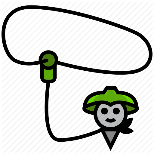 Cowboy Filled Outline - Lasso (512x512)