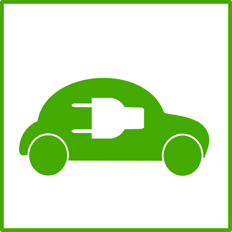 Electric Car Clip Art (800x800)