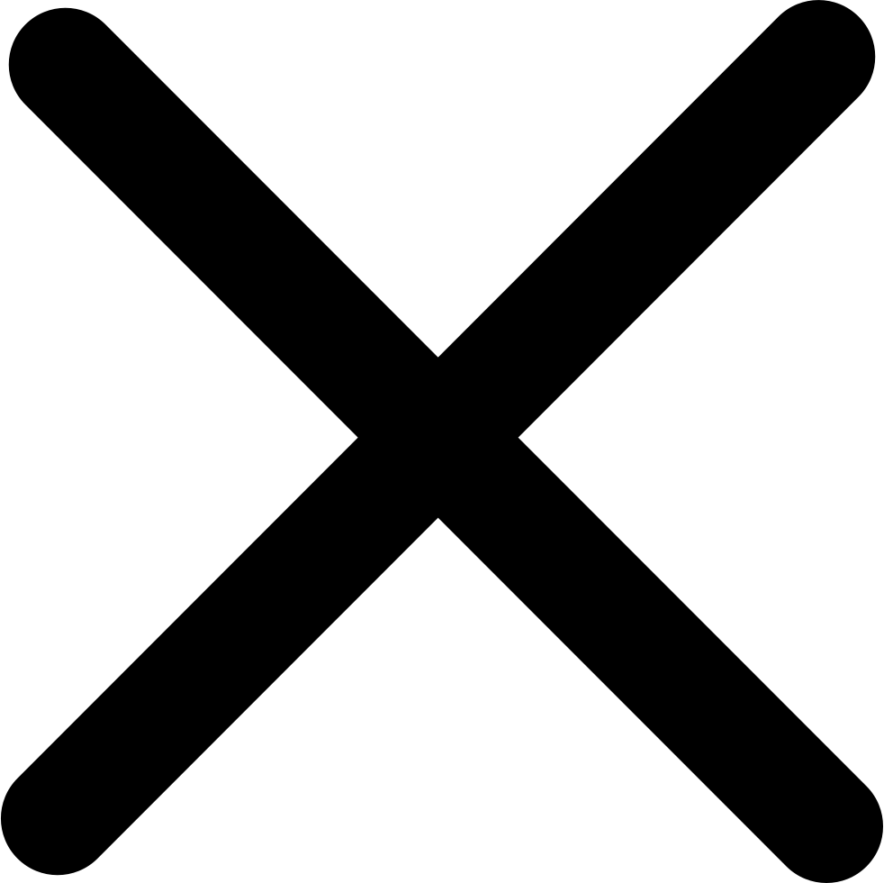 Closing Symbol Comments - Black X Transparent Background (982x980)