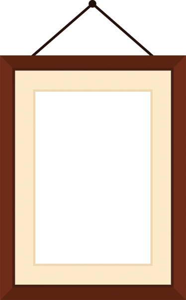 Hanging Photo Frame Sticker - Hanging Picture Frame Png (374x601)