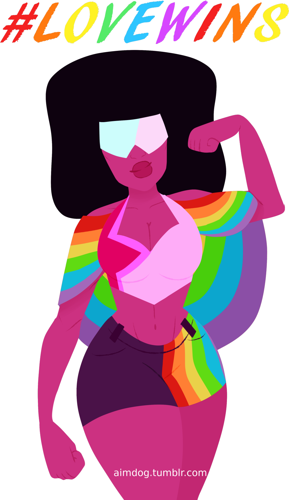 “ *shows Up 3 Hours Late To The Party With Pride Garnet* - Ruby And Sapphire Pride (1280x1810)