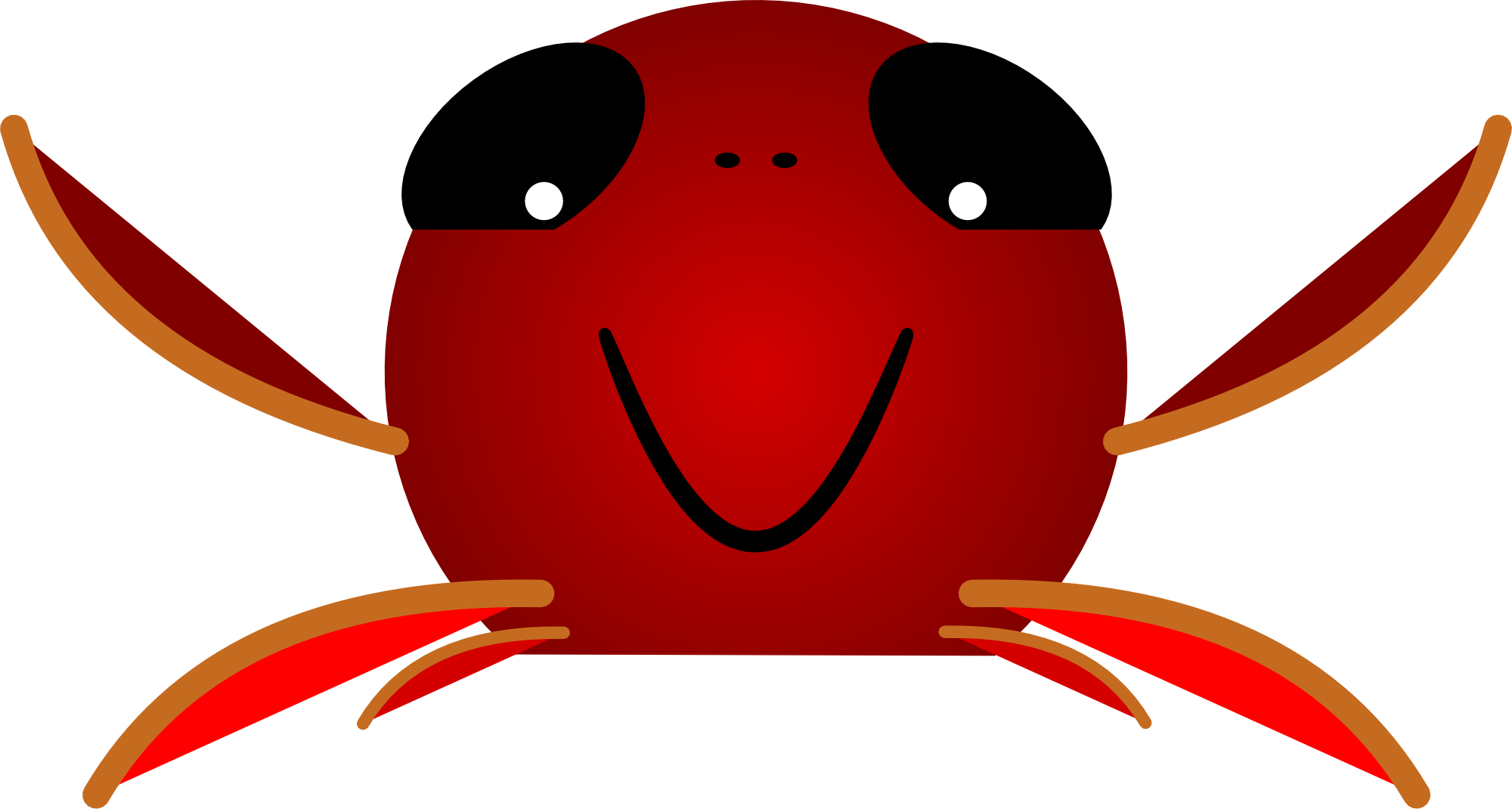 Carl The Crab Image - Clip Art (2000x1070)
