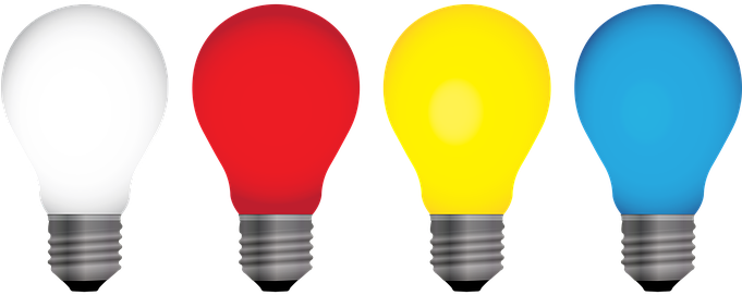 Bulb, Light, Icon, Lightbulb, Idea - مصابيح ملونه (680x340)