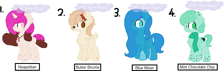 Ice Cream Flavors Mlp Adopt - Cartoon (789x275)