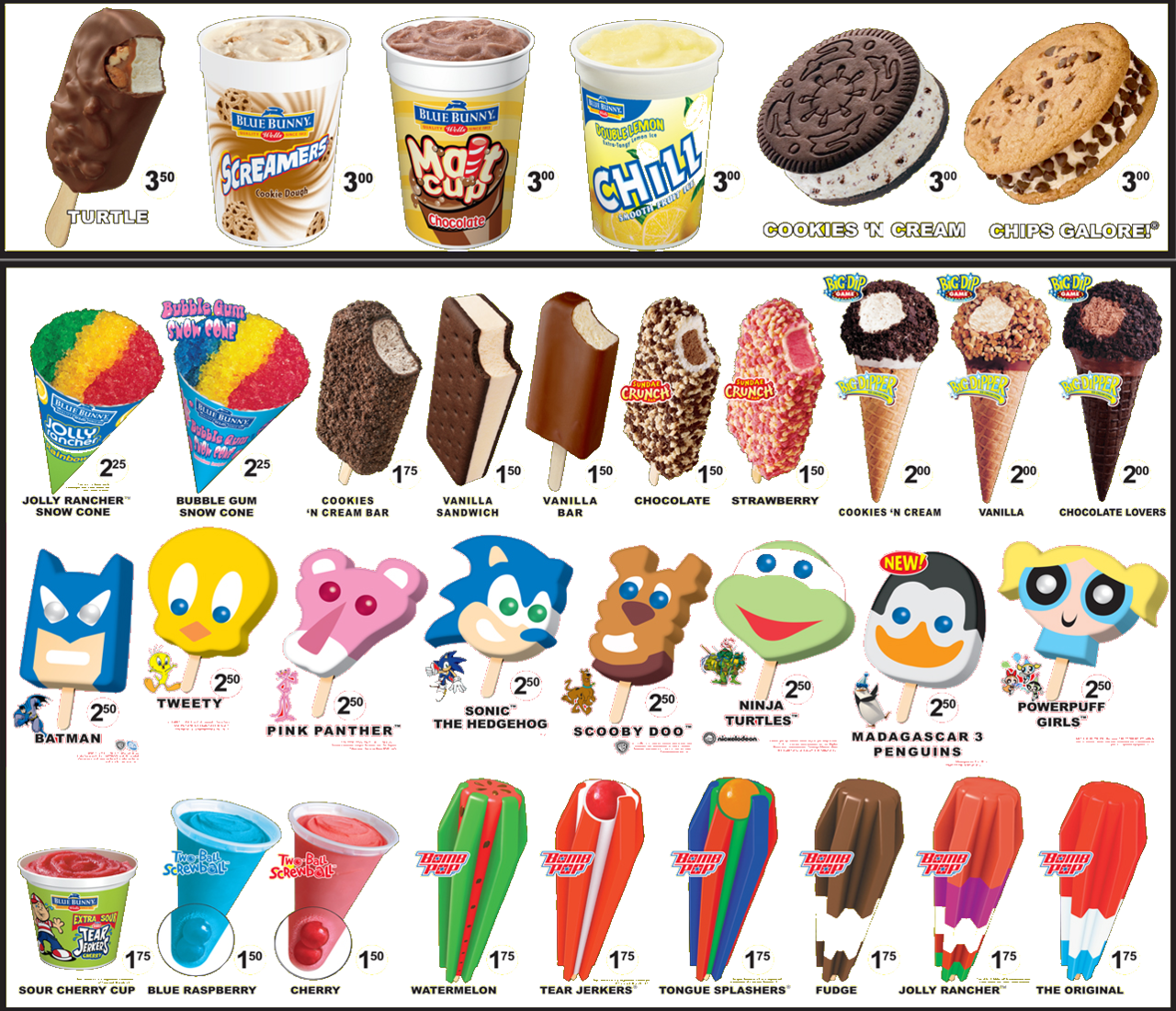 Scooby Doo Ice Cream Truck Treat - Chocolate Chip Cookie Ice Cream (1280x1100)