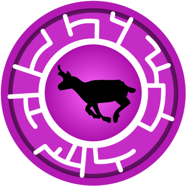 Purple Pronghorn Antelope Creature Power Disc - Hippo Creature Power Disc (432x432)