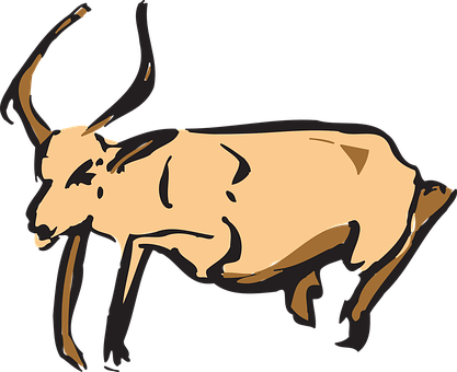 Antelope, Animal, Horns, Leaping, Forest - Antelope (417x340)