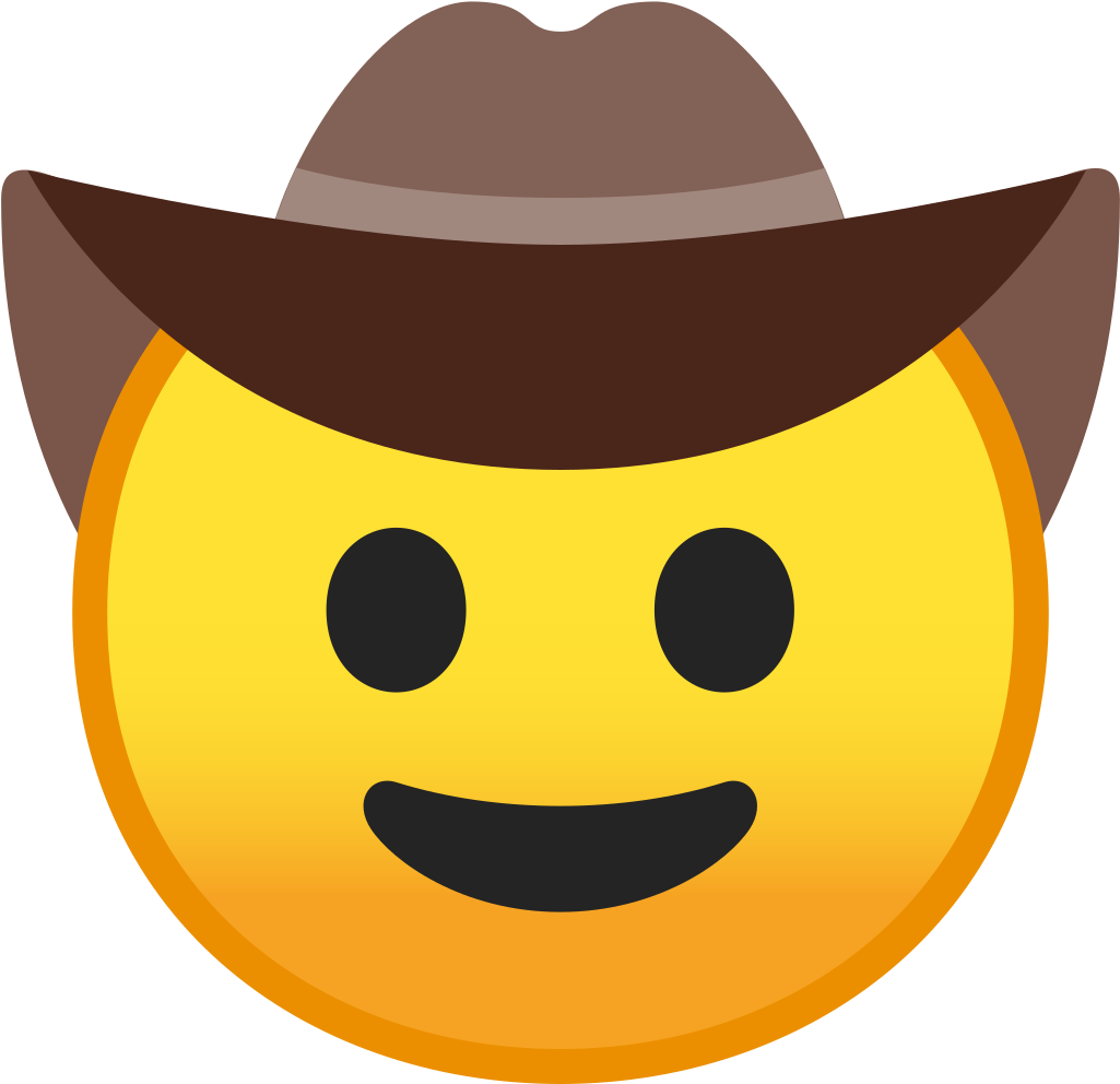 Cowboy Hat Face Icon - Cowboy Hat Face Emoji (1024x1024)
