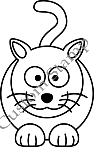 Custom Nail Stamping Plates Images - Cat Clip Art Black (306x480)