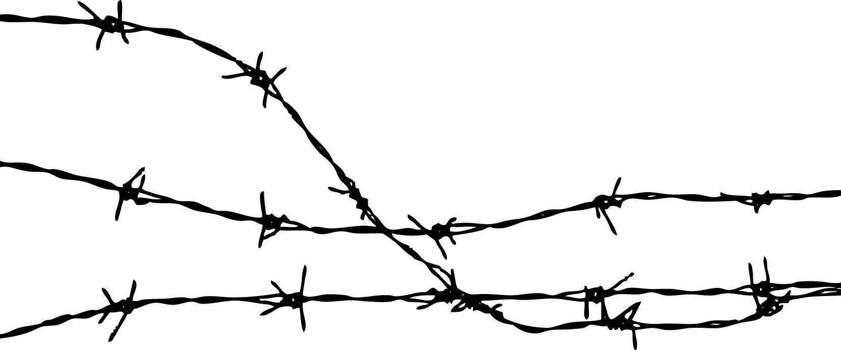 Chocolate Cake Clipart Vanilla Cake - Barbed Wire Silhouette (1667x694)