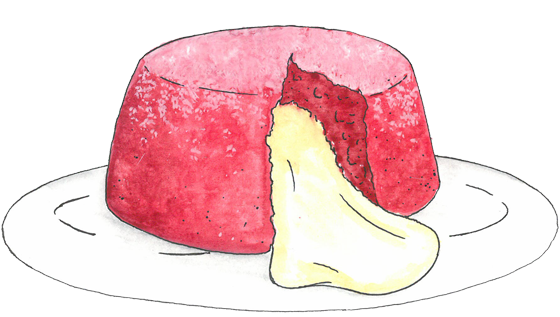 Valentine Red Velvet Lava Cupcakes - Red Velvet Lava Cake (566x392)