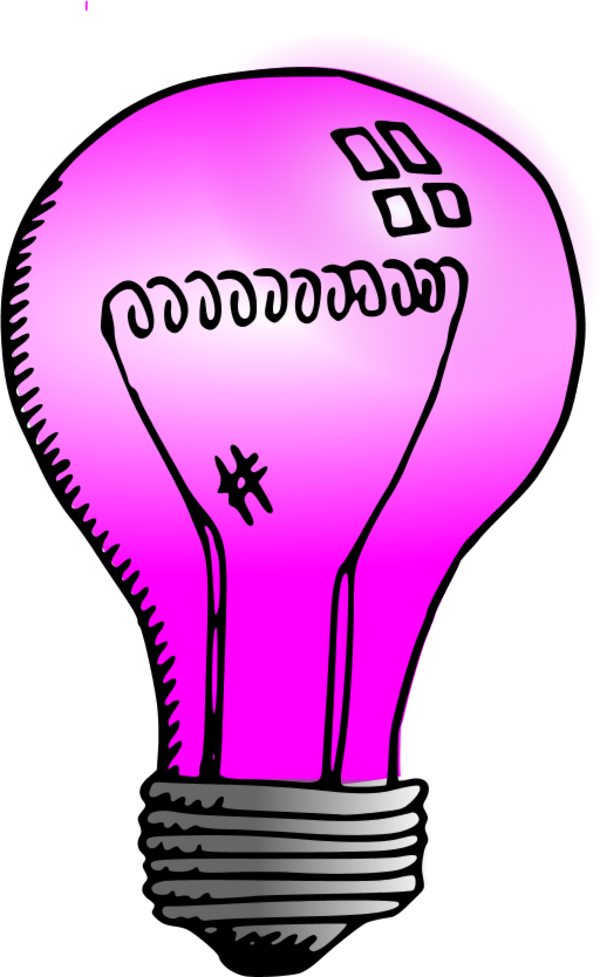 Light Bulb Cartoon - Red Light Bulb Clip Art (600x977)