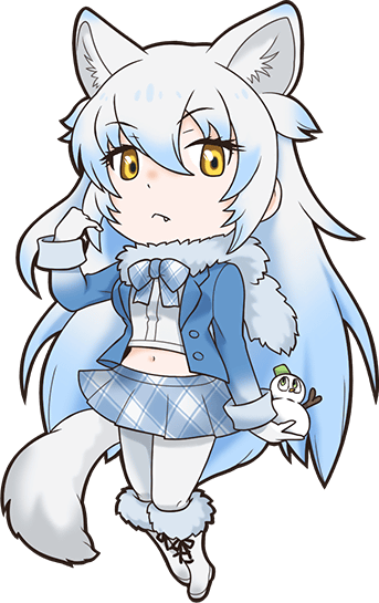 Arctic Wolfnexon Game Japari Library The Kemono Friends - Kemono Friends Japanese Wolf (343x545)