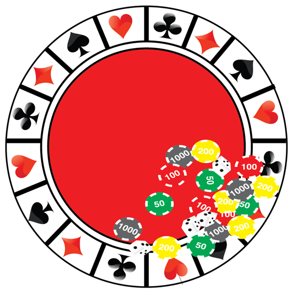 Casino Night 9inch Plate 8pkt - Circle (574x566)