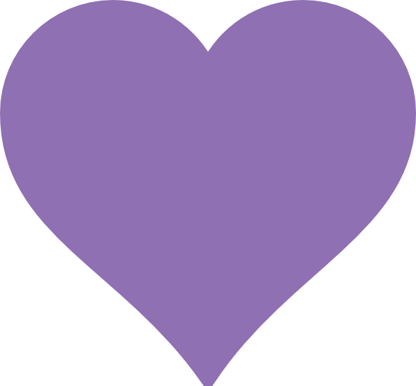 Purple Heart Clip Art Purple Heart Clip Art At Clker - Heart Clipart Purple (600x557)