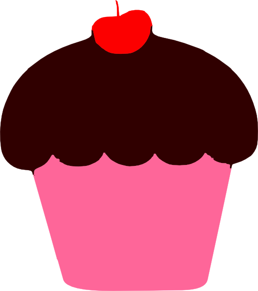 Chocolate Cake Happy Birthday Art Png Large Picture - Chocolate Cupcake Clipart (534x600)