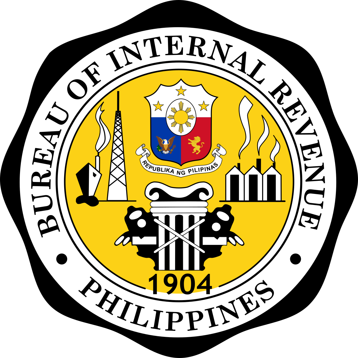 Is That An X Over The Four Pillars At The Bottom, Just - Philippines Coat Of Arms (1200x1200)