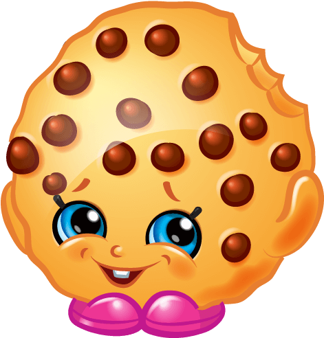 How To Draw Candy Apple Download - Shopkins Chocolate Chip Cookie (576x495)