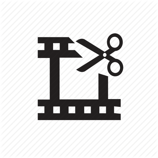 Editing, Video, Filter, Cutting, Premiere, Film, Movie - Red Film Strip Png (512x512)