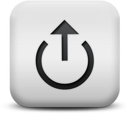 124806 Matte White Square Icon Business Power Button4 - Square White Buttons Web Png (512x512)