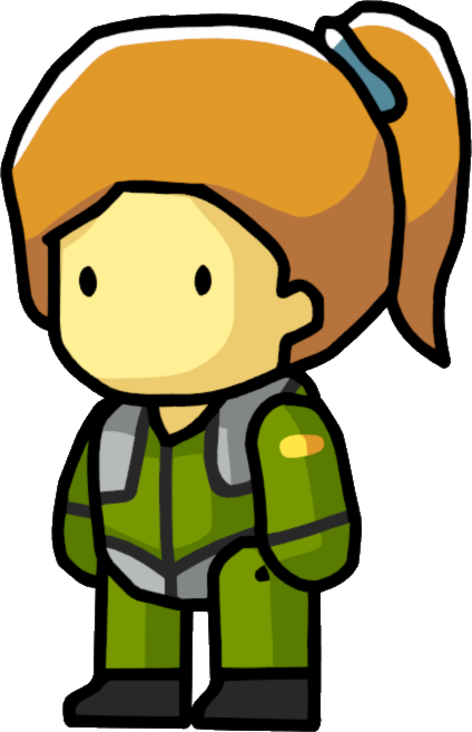 Fighter Pilot Female - Random Person Png Scribblenauts (424x657)
