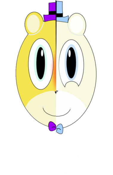 Fnaf Two Sides Face Of Fredbear And Spring Freddy By - Cartoon (400x640)