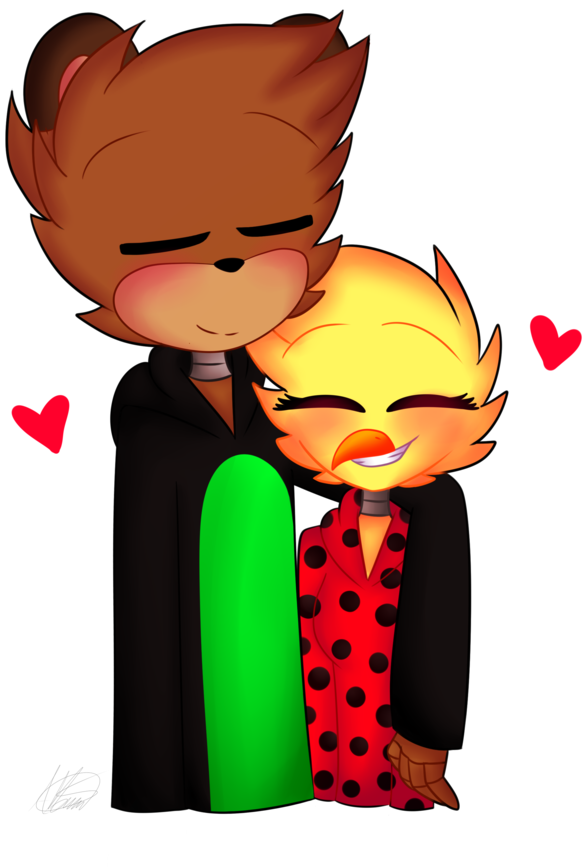 Loving You Fnaf Freddica - Fnaf Chica X Freddy (814x982)